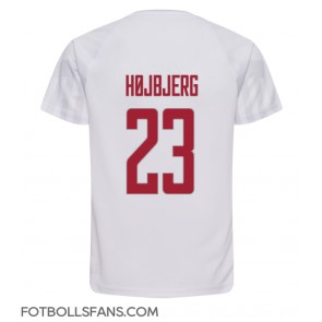 Danmark Pierre-Emile Hojbjerg #23 Replika Bortatröja VM 2022 Kortärmad